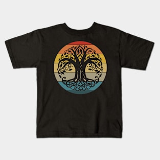 Yggdrasil Tree Of Life Norse Mythology Viking Symbol Vintage Kids T-Shirt